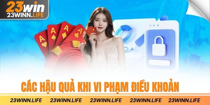các hậu quả khi vi phạm điều khoản